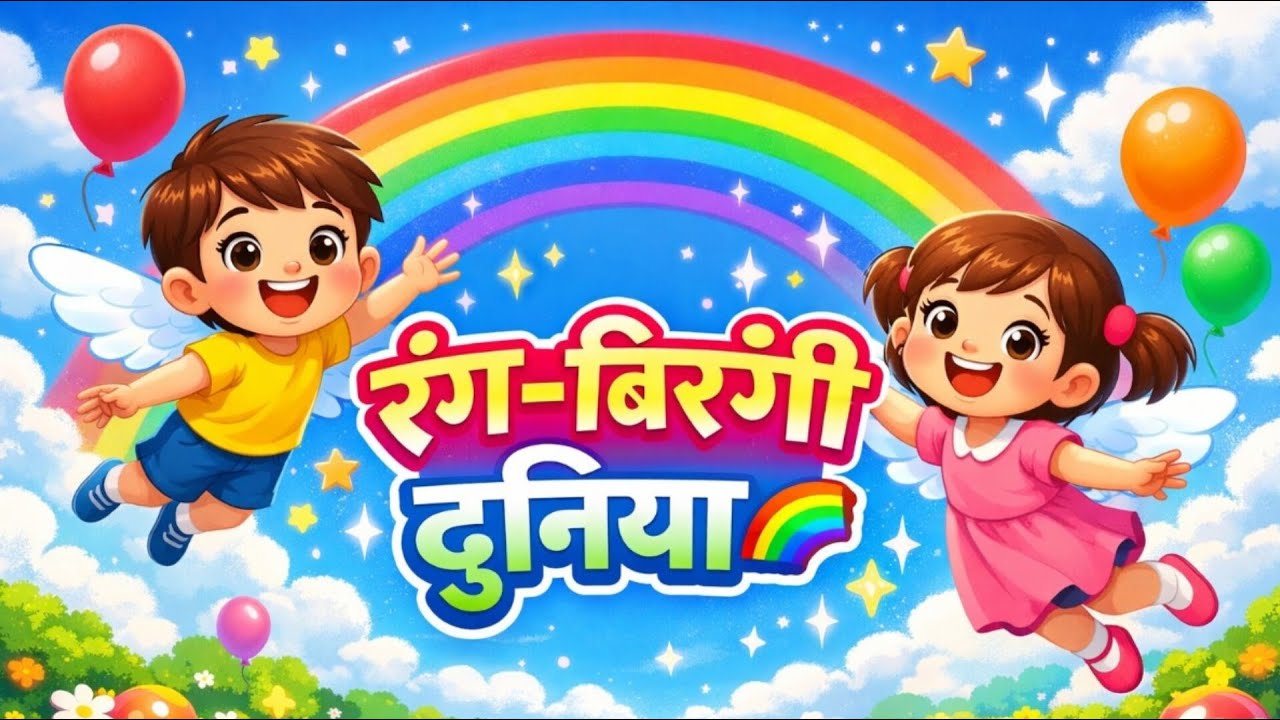 रंग-बिरंगी दुनिया 🌈 | Kids Hindi Song | Mini Masti TV