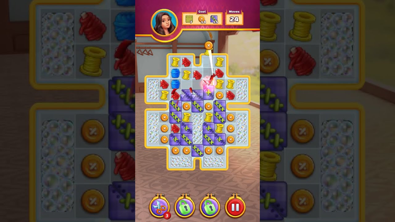 Cotton Match level 35 No Boosters - Match 3 Game 