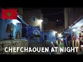 🇲🇦 Chefchaouen Medina at Night | Morocco Walking Tour 4K