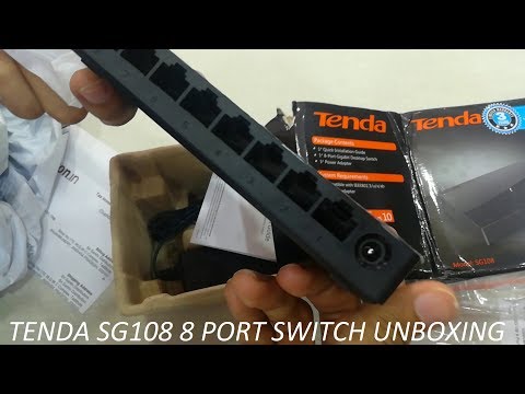 Tenda SG108 8 Port Gigabit Desktop Switch Unboxing @ Rs. 1600