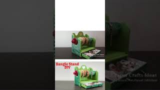 Best Out of Waste Craft | Cardboard Box Bangles Stand | Recycled Craft | Bangles stand DIY #shorts