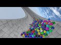 Dont fall off the course 2  the half pipe  proliferation survival marble race in unity