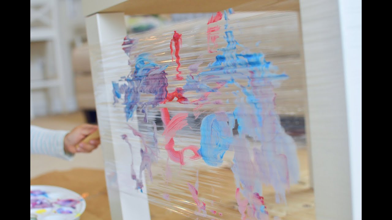Plastic Wrap Painting YouTube