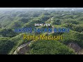 Drone view jalan baru penghubung pantai batukaras dan pantai madasari