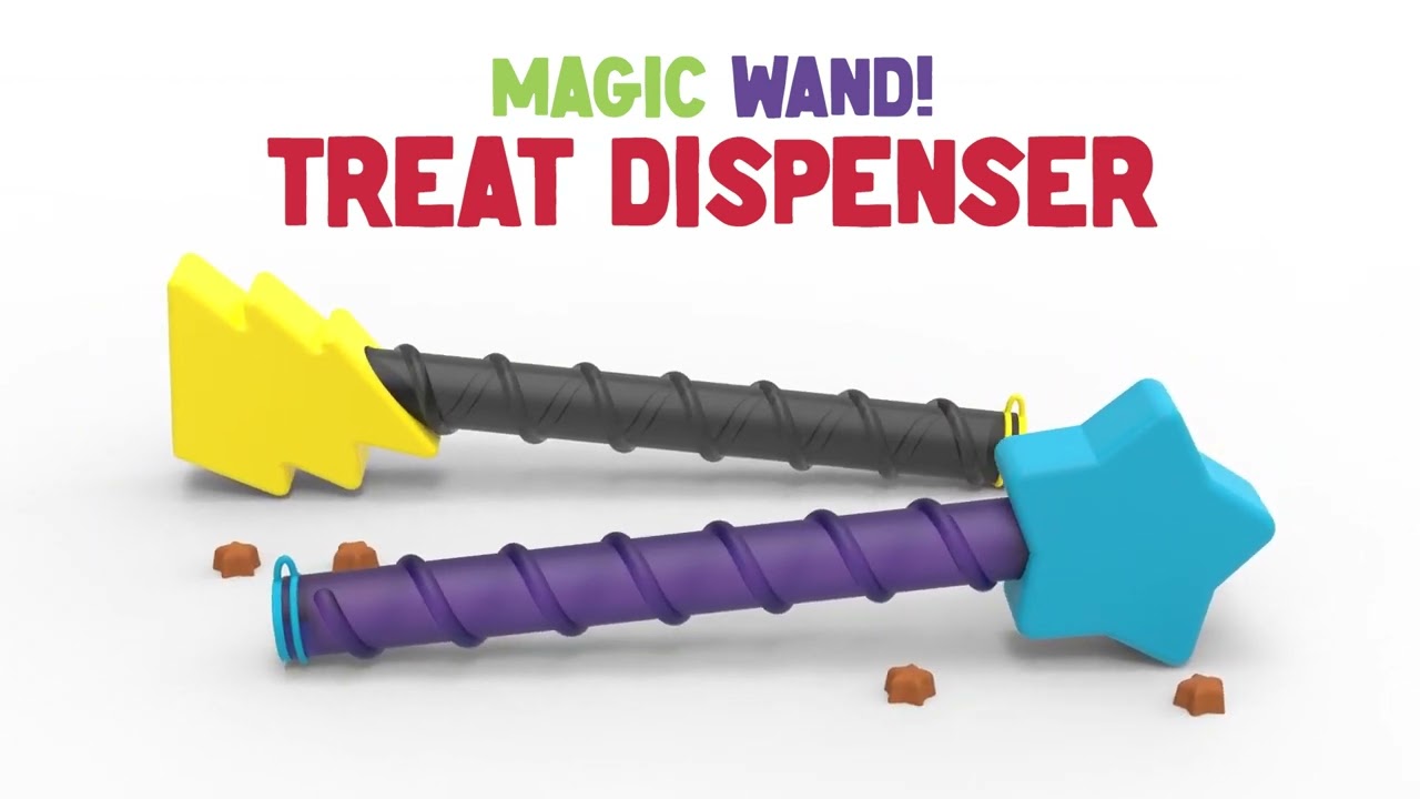 Brightkins Magic Wand Treat Dispenser Bolt Dog Toy, Large