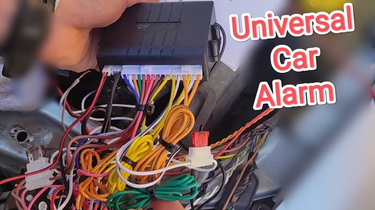 Universal Car Alarm Installation + wiring diagram explained 