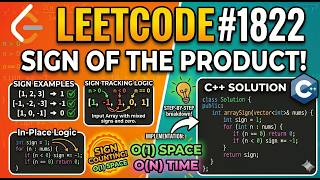 LeetCode 1822 | Sign of the Product of an Array | C++ Solution Explained