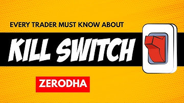 KILL SWITCH ZERODHA || how to deal with overtrading.