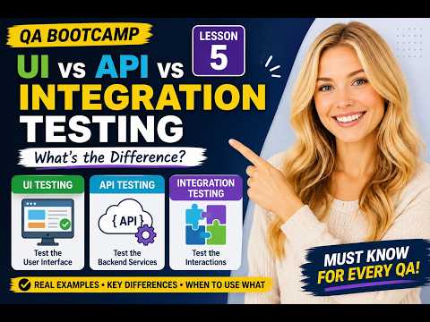 UI vs API vs Integration Testing Explained | QA Bootcamp Lesson 5