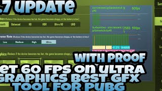 GET 60 FPS IN PUBG 1.7 VERSION BEST GFX TOOL FOR PUBG ALL VERSIONS | WITH PROOF💯 screenshot 5