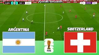 🔴 LIVE | Argentina vs Switzerland - Quarter Final - FIFA World Cup 2026 | PES 21 Simulation screenshot 5