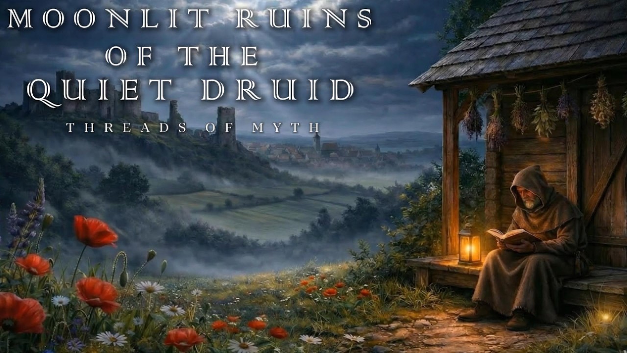 Moonlit Ruins of the Quiet Druid | Fantasy Celtic Ambience | Relaxing Medieval Music [No Ads]