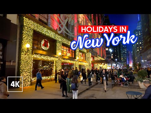 New York, الولايات المتحدة | جولة مسائية في المدينة 4K | 6 نوفمبر 2025
