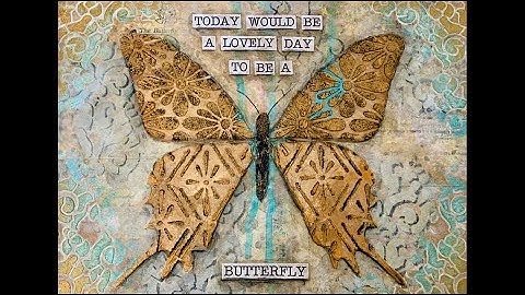 Collage, Stencils and Modelling Paste.