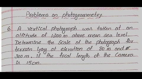 Problems on photogrammetry, Advanced surveying - photogrammetric surveying part 12, VTU notes