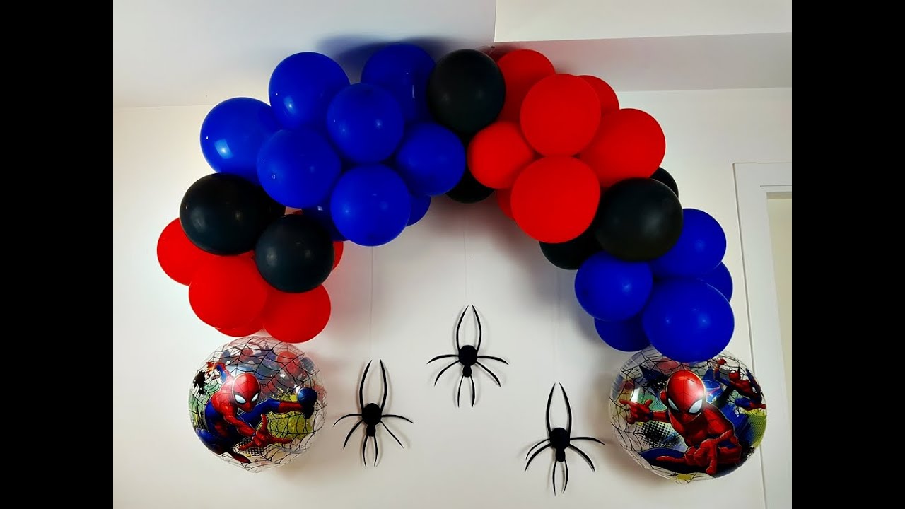 globos spiderman🎈Decoration Balloons spiderman - YouTube