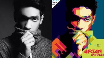 afgan in WPAP tutorial illustrator timelapse 45 style