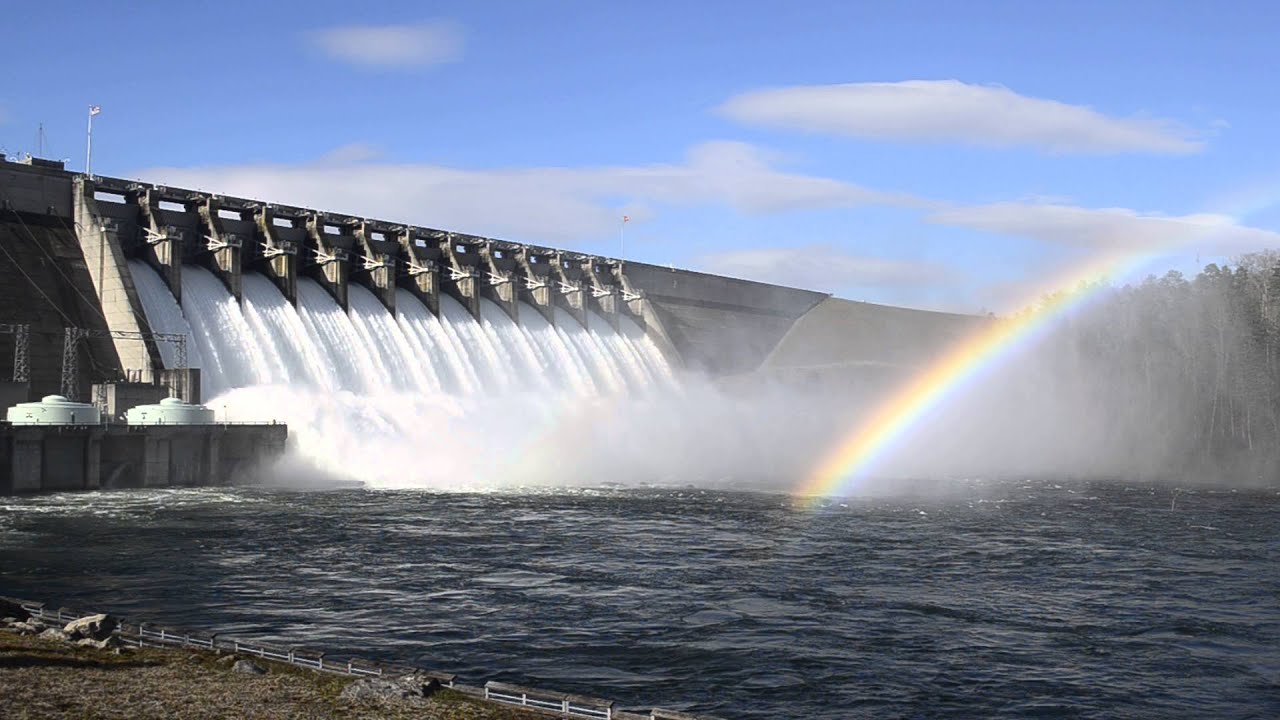 Hartwell Dam Floodgates Open 1232016 Youtube