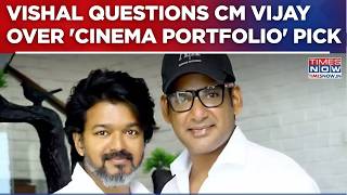 Actor Vishal Questions CM Vijay Over Film Portfolio Allocation To TVK MLA Rajmohan | Tamil Nadu News