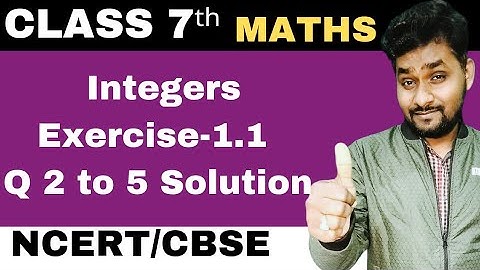 | Exercise- 1.1 | NCERT Maths | Integers Solutions Little Champs for by Krishna Singh