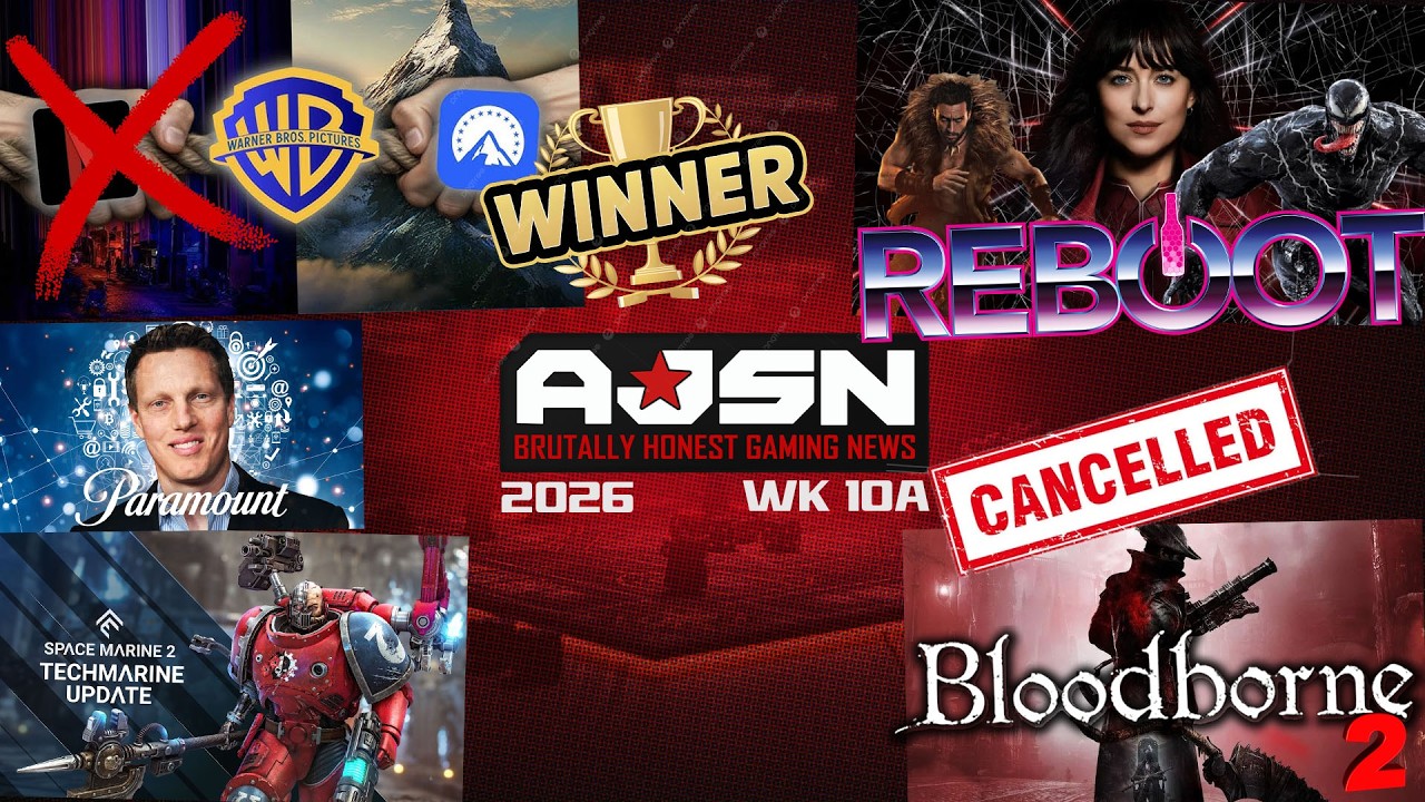 AJSN WK10A- NETFLIX BACKS OUT of WB Sale, Paramount WINS, SONY Rebooting SPIDER-VERSE, Bloodborne 2