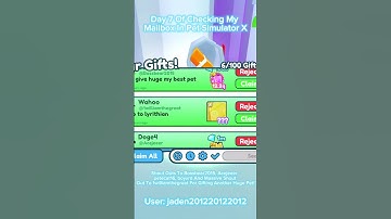 Day 7 Of Checking My Mailbox In Pet Simulator X
