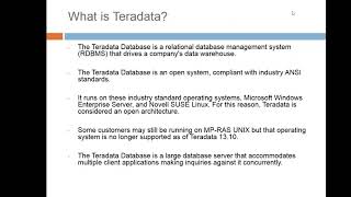 Teradata Session#1
