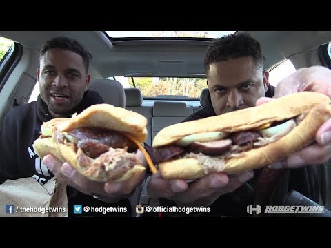 Eating Dickey's Barbeque Pit Westerner Sandwich @Hodgetwins