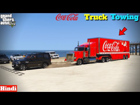 Indian Cars Vs Coca-Cola Truck Beach towing Challenge GTA 5