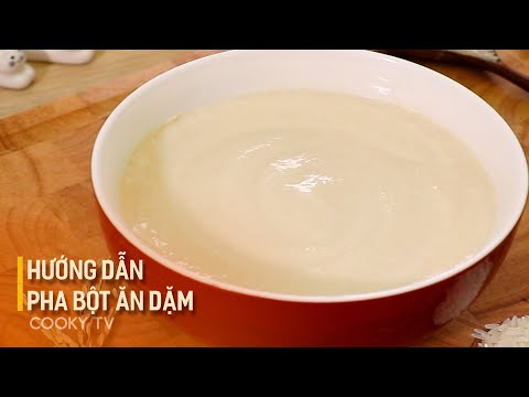 cách pha bột ăn dặm nga