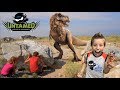 Ninja Kids vs Untamed T-REX!  Jurassic ADVENTURE!