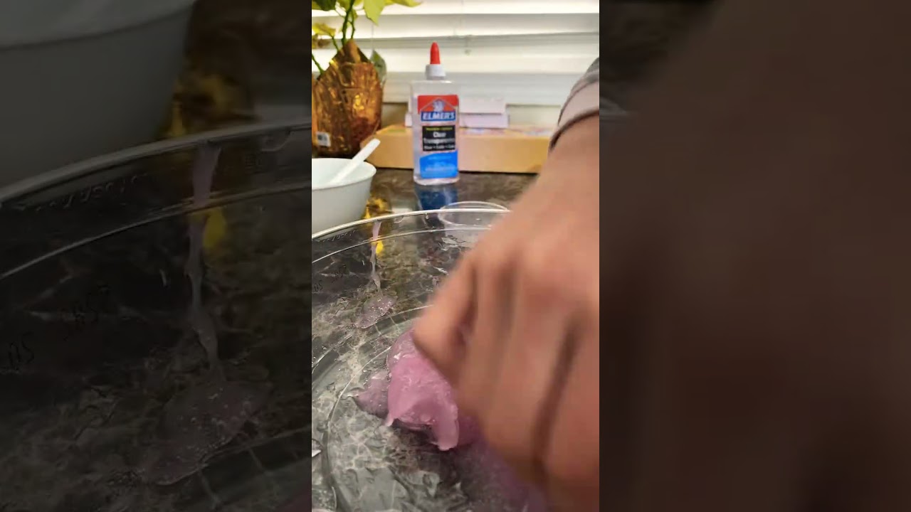 Adding purple Water slime to Clear Water Slime 