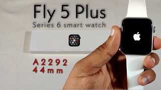 Fly 5 Plus Series 6 Smartwatch | 44mm | 1:1 Infinite Screen | Wireless Charging | Strap Lock