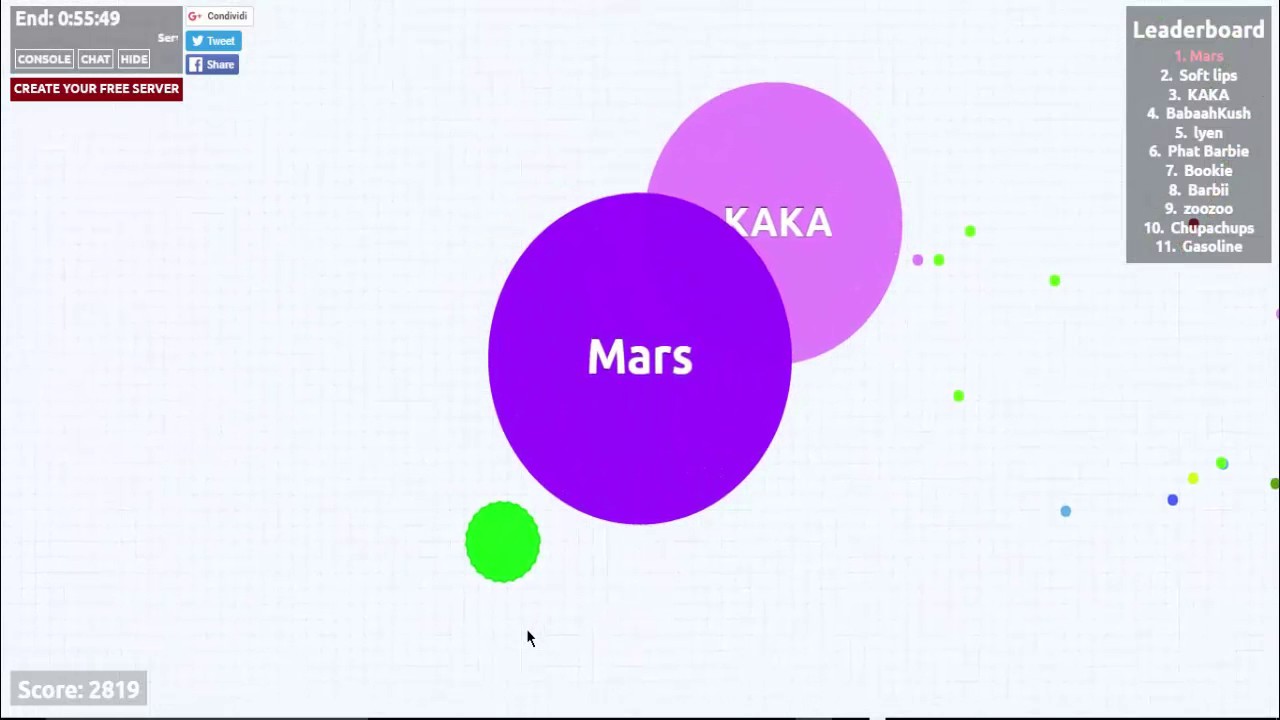 Agar.io Private Server 100 working + 24000 by Agar Mars YouTube