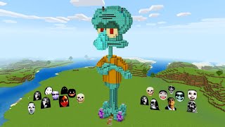 Survival Squidward House With 100 Nextbots in Minecraft - Gameplay - Coffin Meme