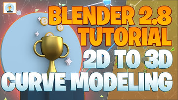 Daily 2D to 3D Curve Modeling Part 5 - Blender 2.8 Tutorial