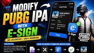 PUBG IPA MOD iOS! Install with E-Sign (NO PC / NO JAILBREAK)