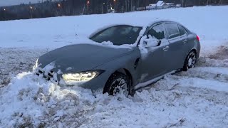 M3 G80 OFF-ROADING IN DEEP SNOW!! (GOT STUCK)