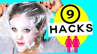 ★ 9 BEAUTY & HAIR HACKS Every GIRL SHOULD KNOW  💙  MakeupWearables Hairstyles