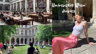Come to the Universität Wien with me | library study sessions and outdoor workouts