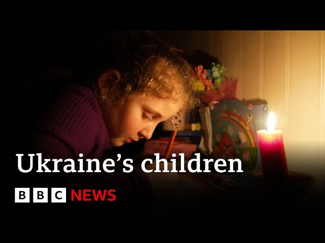 Ukraine’s children adapt to survive Russia's invasion | BBC News class=