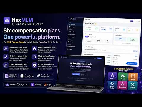 NexMLM – All-in-One PHP MLM Script with Binary, Unilevel, Matrix & More | Coderobotics