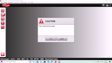Delphi 2017 Golf 5 Clear faults