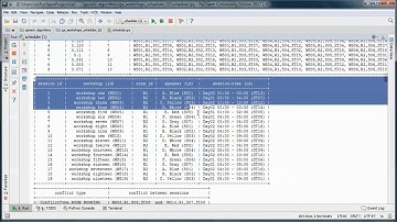 workshops/conference scheduling (02)  + genetic algorithms (06) + python prototype project