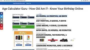 Age Calculator Guru - How Old Am I? - Know Your Birthday Online