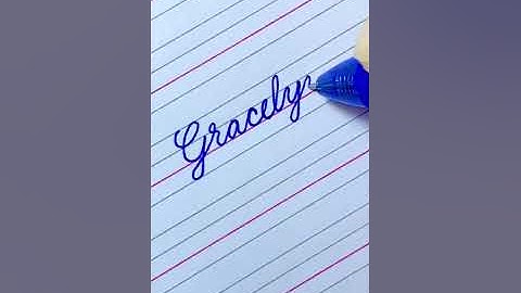 “Gracelyn” Beautiful name in English Cursive writing | Cursive writing for beginners | #shorts