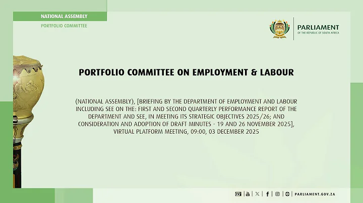 Portfolio Committee on Employment & Labour, 3 December 2025
