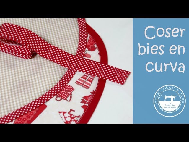 Coser una cinta al bies en recto