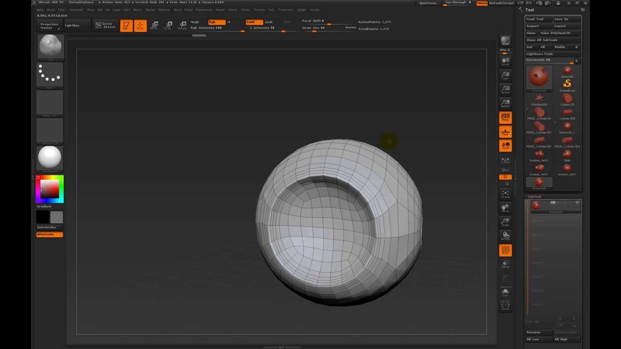 zbrush dynamesh subtract