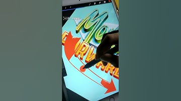 "Move Forward" Digital Lettering using Procreate by aysaptr #Shorts